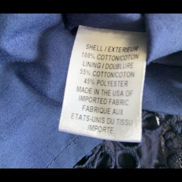 Milly navy blue cotton eyelet skirt - Picture 5 of 5